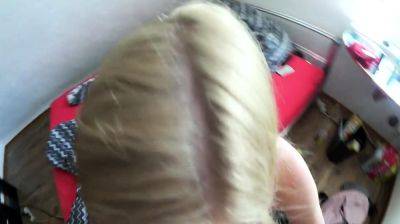 Amateur Blonde Tattooed Babe Blowjob POV - drtuber.com