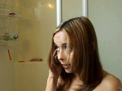 Amateur brunette Michelle with small tit - drtuber.com